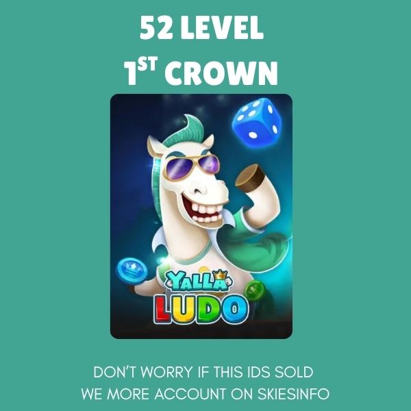 50 Level 1st Crown Yalla Ludo Account | 50+ Dice | Premimum Account 50 Level 1st Crown Yalla Ludo Account | 50+ Dice | Premimum Account